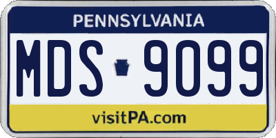PA license plate MDS9099