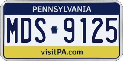 PA license plate MDS9125