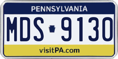 PA license plate MDS9130