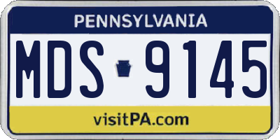 PA license plate MDS9145