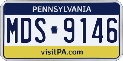 PA license plate MDS9146