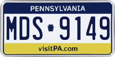 PA license plate MDS9149