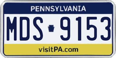 PA license plate MDS9153