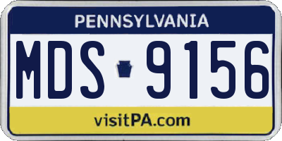 PA license plate MDS9156
