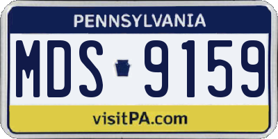 PA license plate MDS9159