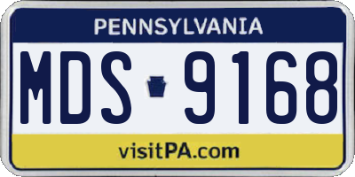 PA license plate MDS9168