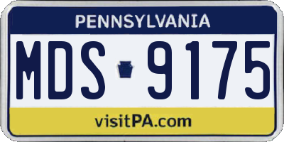PA license plate MDS9175