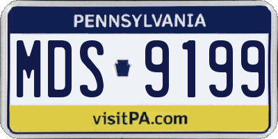 PA license plate MDS9199