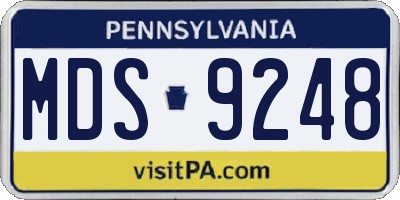 PA license plate MDS9248