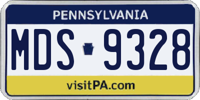 PA license plate MDS9328