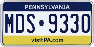 PA license plate MDS9330