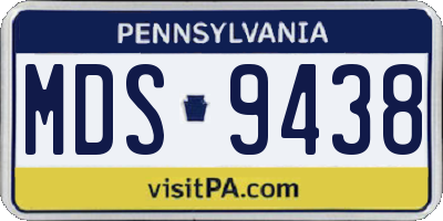 PA license plate MDS9438