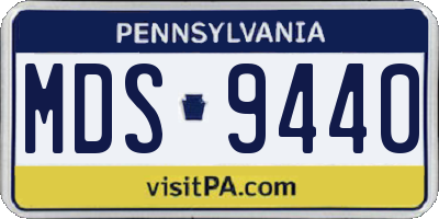 PA license plate MDS9440