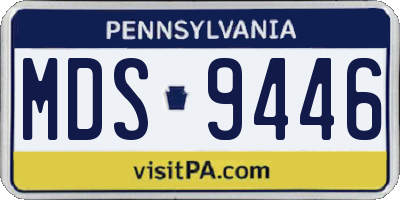 PA license plate MDS9446