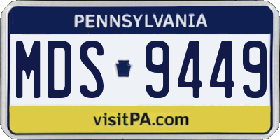 PA license plate MDS9449
