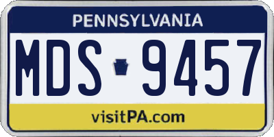 PA license plate MDS9457