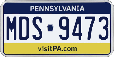 PA license plate MDS9473
