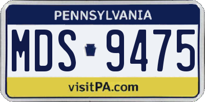 PA license plate MDS9475