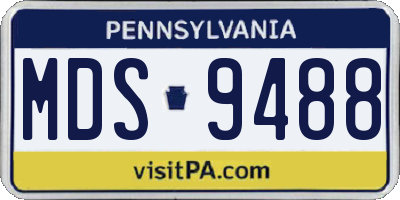 PA license plate MDS9488