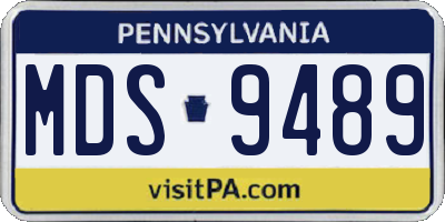 PA license plate MDS9489