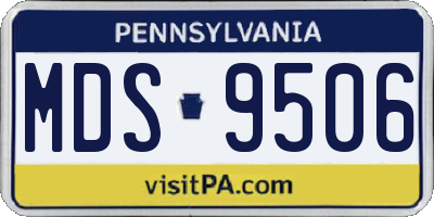 PA license plate MDS9506