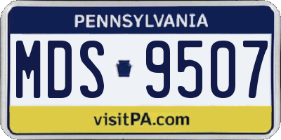 PA license plate MDS9507