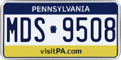 PA license plate MDS9508