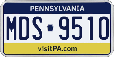 PA license plate MDS9510