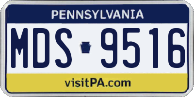 PA license plate MDS9516