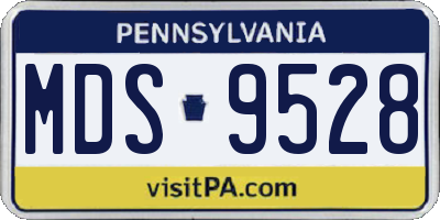 PA license plate MDS9528