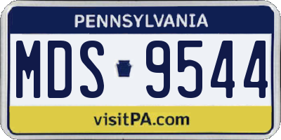 PA license plate MDS9544