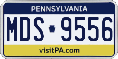 PA license plate MDS9556