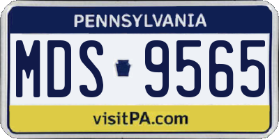 PA license plate MDS9565
