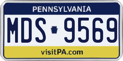 PA license plate MDS9569