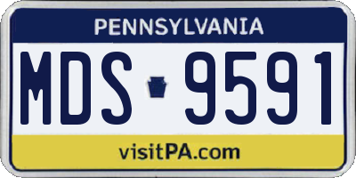 PA license plate MDS9591