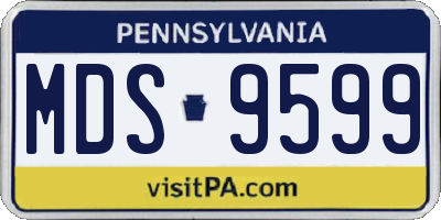 PA license plate MDS9599