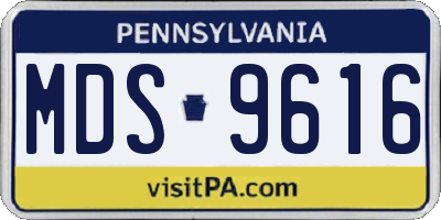 PA license plate MDS9616
