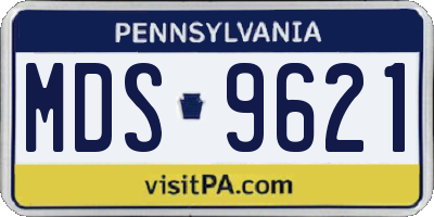 PA license plate MDS9621
