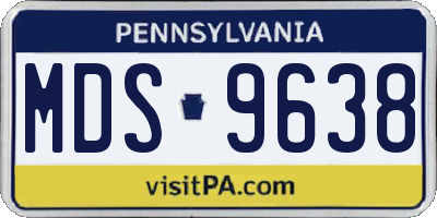 PA license plate MDS9638