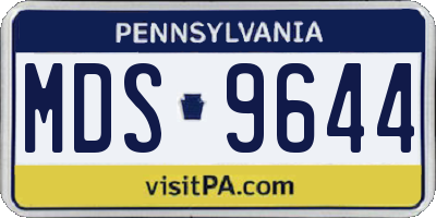PA license plate MDS9644
