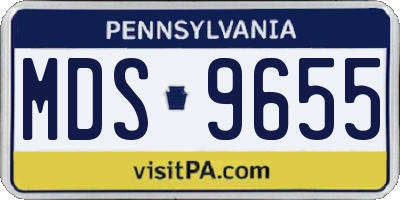 PA license plate MDS9655