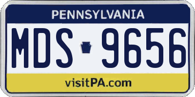 PA license plate MDS9656