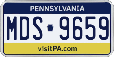 PA license plate MDS9659