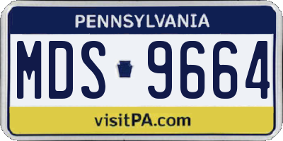 PA license plate MDS9664