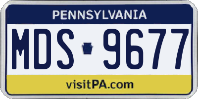 PA license plate MDS9677