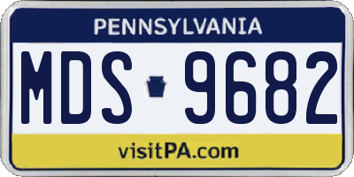 PA license plate MDS9682