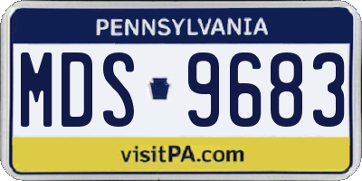 PA license plate MDS9683