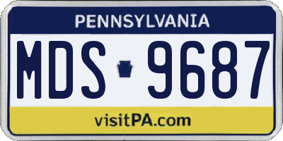 PA license plate MDS9687