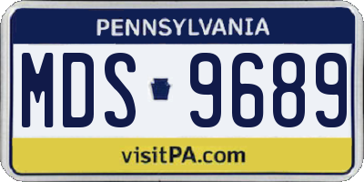 PA license plate MDS9689