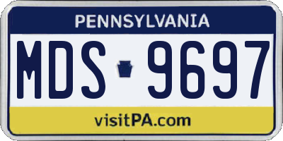 PA license plate MDS9697